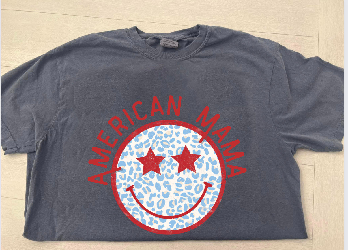 American Smiley Adult Short Sleeve Tee