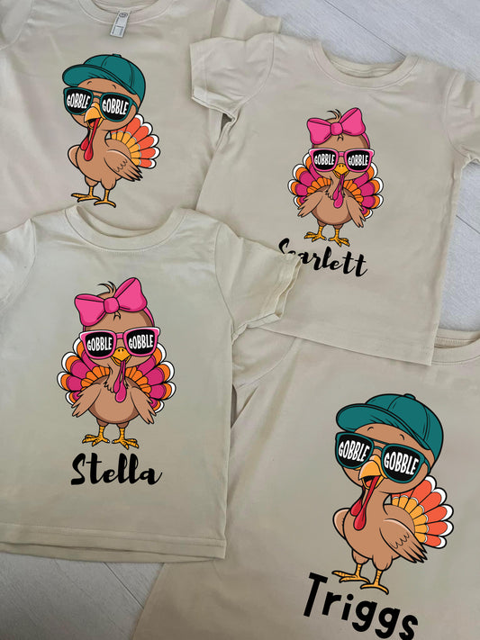 Girls Cool Turkey Short Sleeve Tee