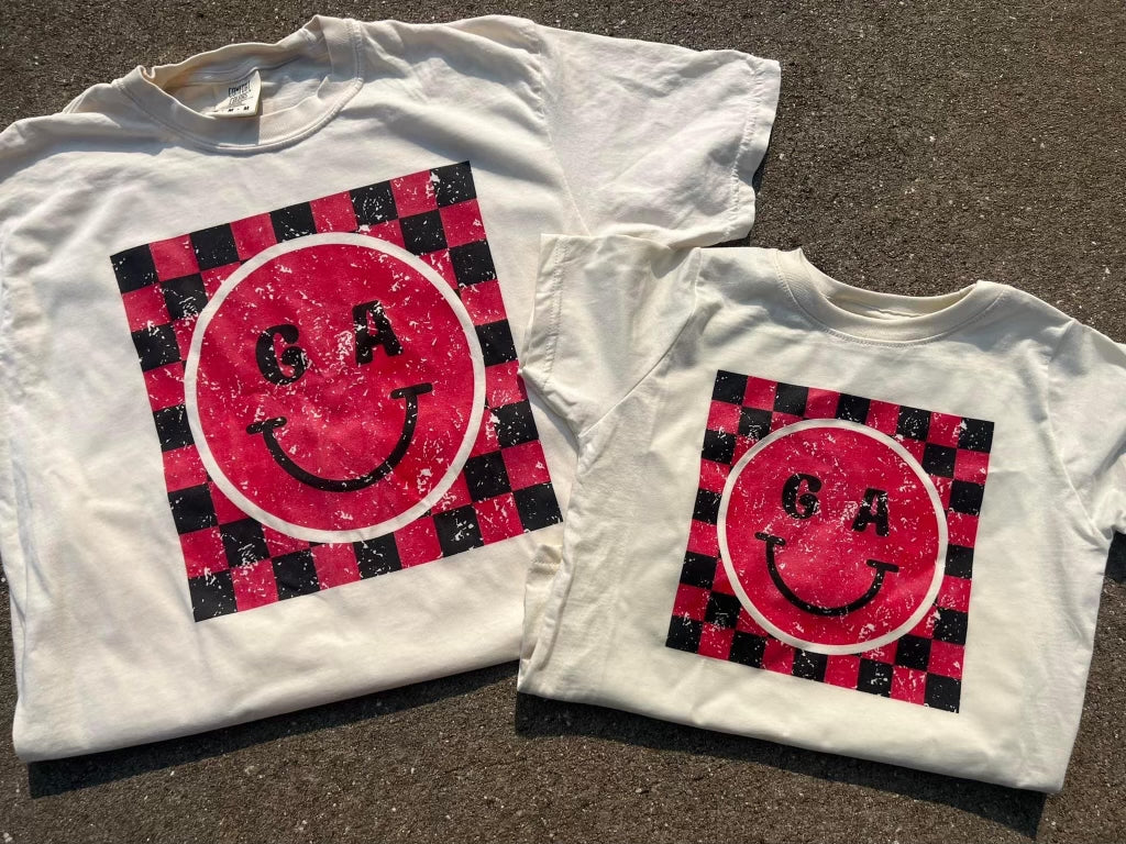 Adult GA Smiley Short Sleeve Tee