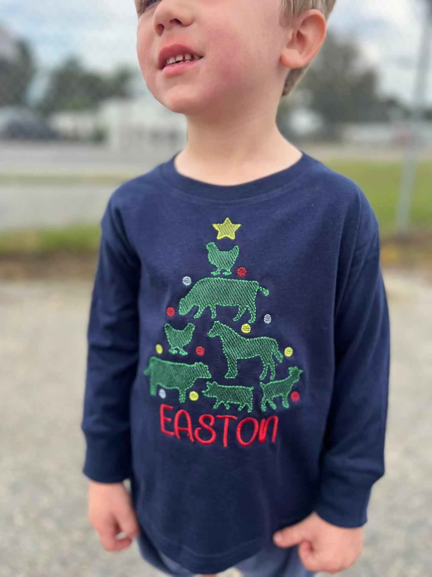 Farm Animals Christmas Tree Tee