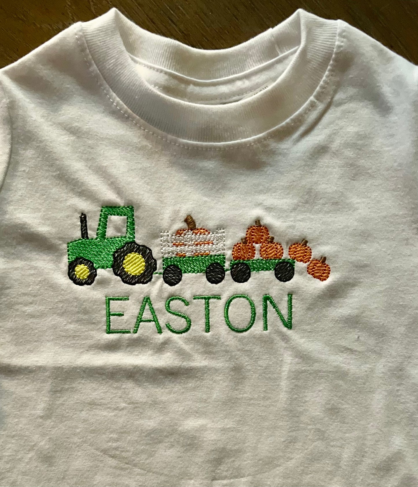 Personalized tractor youth tee